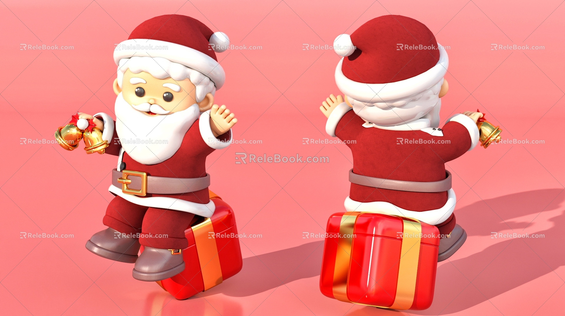 Christmas three-dimensional Santa gifts 3d model