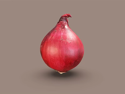 Fresh Red Onion With Vibrant Color And Firm Texture For Healthy Cooking 3d model