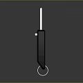 Practical Hardware Key With Black Body Colorful Stripes And Silver Blade