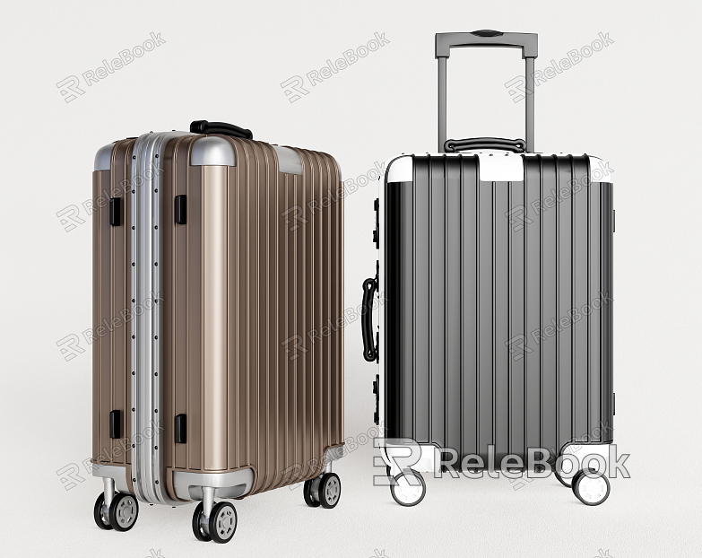 Modern luggage trolley case model