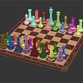 Modern Chess Wooden Chess 3d model