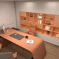Modern Office Interior Design With Comfortable Sofa Coffee Table Wall Art And Large Windows