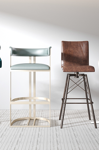 Industrial LOFT Bar Chair Bar Chair Combination 3d model