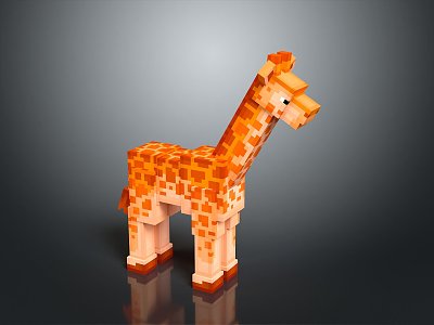 Giraffe Low Model Giraffe African Animal Toy Giraffe Muppet Toy Animal Cartoon Giraffe 3d model