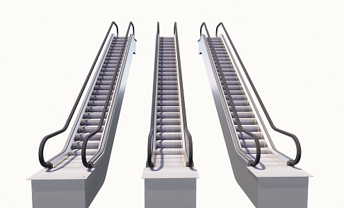 Modern Elevator Sightseeing Elevator Railing Elevator Escalator 3d model