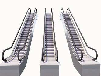 Modern Elevator Sightseeing Elevator Railing Elevator Escalator 3d model