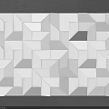 Modern Geometric Design Wall Lamp With White Interlocking Cubes On Dark Background 3d model