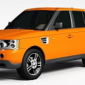 Orange Land Rover Range Rover SUV Exterior With Alloy Wheels And Black Trim