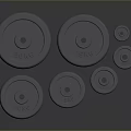 Metal Weight Plates Set in Various Sizes for Fitness Equipment