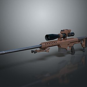 Sniper rifle sight sniper rifle sci-fi sniper rifle semi-automatic rifle combat rifle 3d model