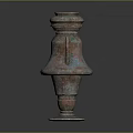 Classic Copper Blue Decorative Vase With Two Handles And Shiny Surface Design