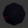 Stylish Dark Blue Umbrella With Red Handle Black Frame And Canopy Design