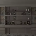 Modern Light Colored Bookcase With Open Shelves Drawers Decorative Items And Books