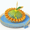 Flying Turntable Phoenix Turntable Amusement Equipment Amusement Facilities 3d model