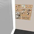 Photo Wall With Multiple Cork Boards Displaying Notes Photos And Memos