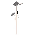 Public Facility Solar Powered Street Light With Solar Panel And Antenna 3d model