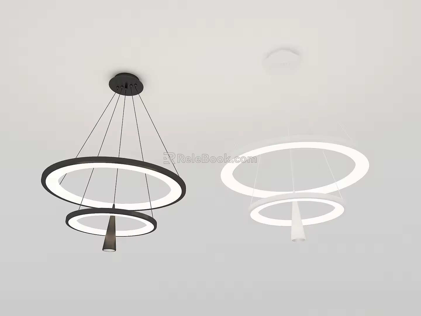Modern minimalist chandelier 3d model