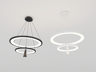 Modern minimalist chandelier 3d model