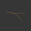 Beige Twisted Rope Knot Displayed On Dark Smooth Surface With Subtle Reflection