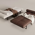 sofa stool bed end stool 3d model