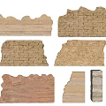 Various Types Of Textured Wall Surfaces With Brick And Natural Stone Materials