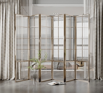 Light Luxury Screen Changhong Glass Screen Partition 3d model