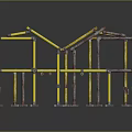 Colorful Metal Furniture Frames In Yellow Red And White Structural Design