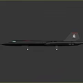 Futuristic Black Military Jet With Twin Engines Red Accents And Sleek Design