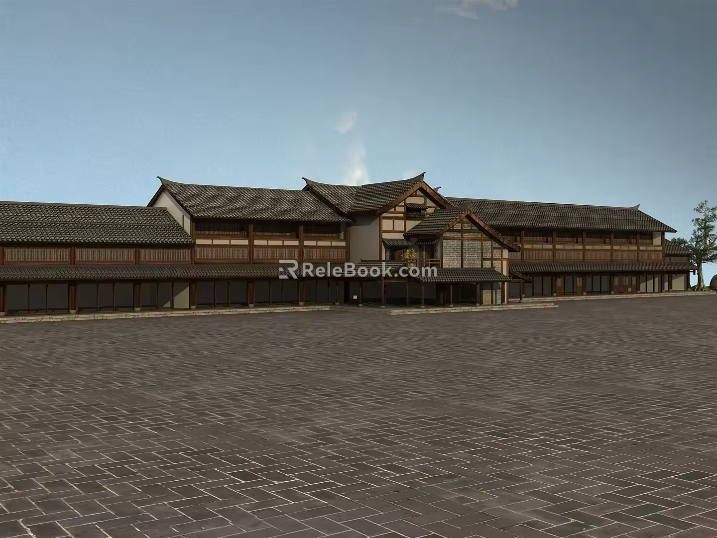 Chinese Ancient Building Ancient Building Village Zhengxing Series 3d model