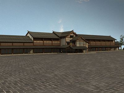 Chinese Ancient Building Ancient Building Village Zhengxing Series 3d model