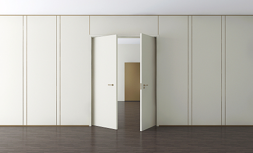 Modern double door 3d model