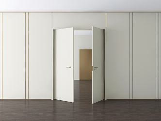 Modern double door 3d model