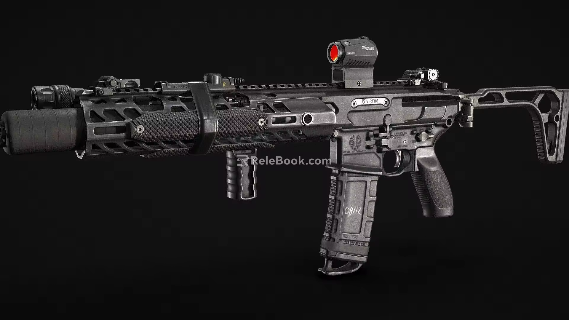 Sigsauer MCX Assault Rifle Firearms Automatic Rifle Submachine Gun 3d model