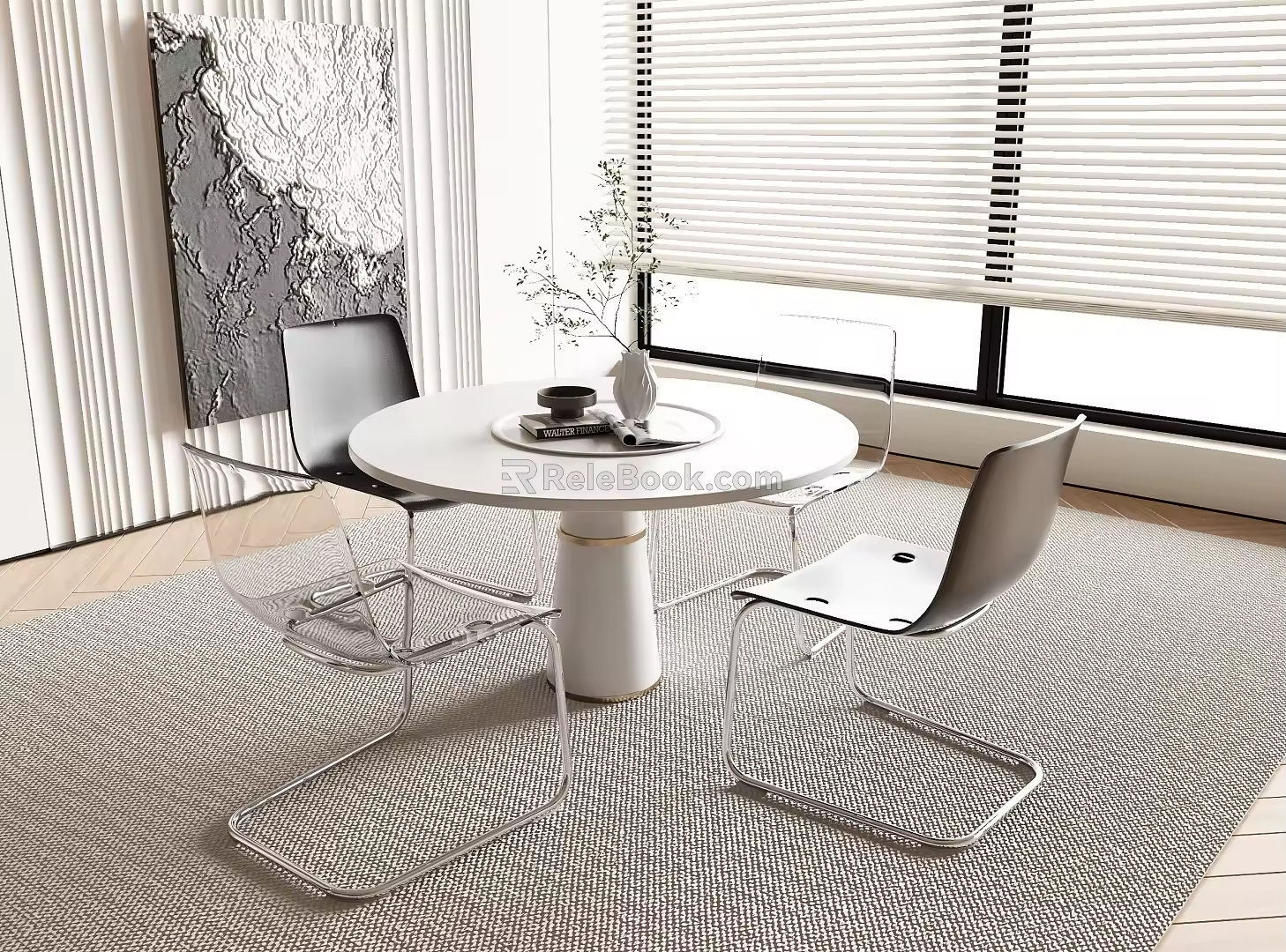 Modern Negotiation Tables and Chairs 3d model