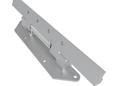 Stainless Steel Spring Hinge With Mounting Holes For Mechanical Hardware Use 3d model