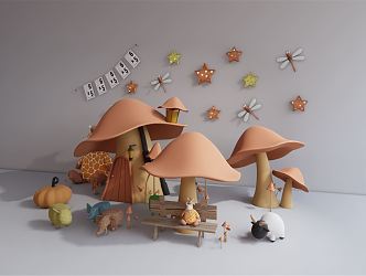 Modern Toys Mushroom Toys for Children 3d model