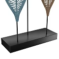 Leaf Shaped Metal Decorative Home Ornaments With Hollow Vein Design And Various Colors