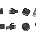 Professional Camera And Lens Collection With Digital Cameras And Photography Gear