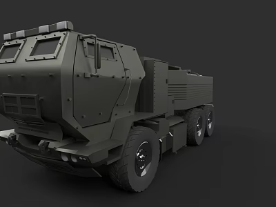 Military Armored Wheeled Tank 3D Model With Olive Green Heavy Duty Structure 3d model