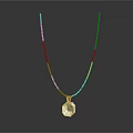 Elegant Silver Necklace With Transparent Faceted Pendant Delicate Chain And Shiny Surface