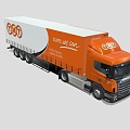 TNT wagon box truck heavy truck heavy truck container truck box truck truck low face number low model simple model super realistic 3d model