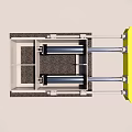 Industrial Equipment With Metal Frame Hydraulic System And Yellow Components