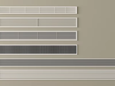 Different Types Of Modern Air Conditioner Vents For Home Interior Decoration 3d model