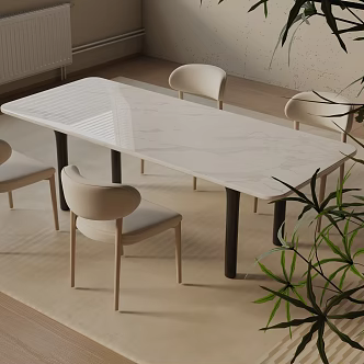 Modern table combination 3d model