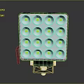 Outdoor LED Floodlight With Multiple LED Bulbs In Grid Array And Mounting Bracket 3d model