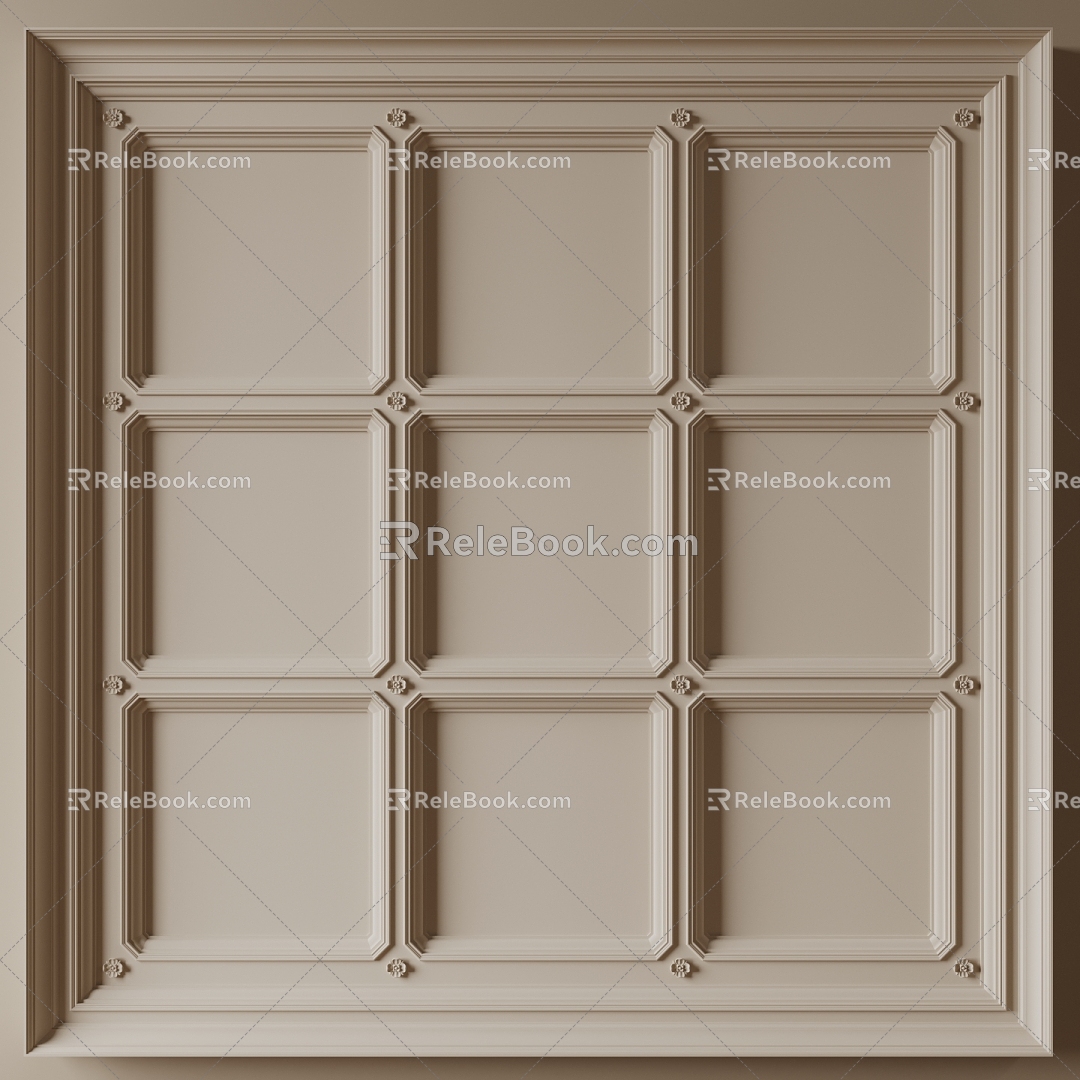 French ceiling line 3d model