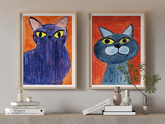 Modern Animal Painting Decorative Hanging Painting 3d model