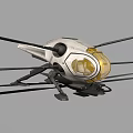 Futuristic Multirotor Drone 3D Model With Sci Fi Design And Rotors 3d model