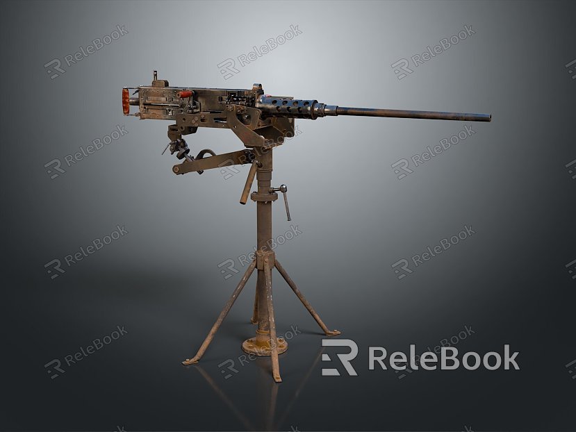 Browning Machine Gun Browning Browning Gatling White Machine Gun Machine Gun Bullet Military model