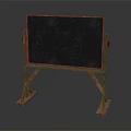Hanging Decorative Blackboard Easel with Wooden Stand and Smooth Writing Surface